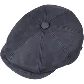 Lierys Nappaleer Wax Flat Cap By Lierys blauw | Maat: 60 cm