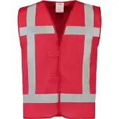 Tricorp 453014 Vest Reflectie Fluor Rood maat XL-XXL uniseks