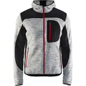 Blakläder 4930-2117 Gebreid vest met softshell Grijs mêlee/Zwart maat L heren