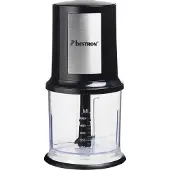 Bestron Hakmolen - AKC200 - 500ml inhoud - 2 RVS messen - Pulsfunctie - Zwart - 5 jaar garantie