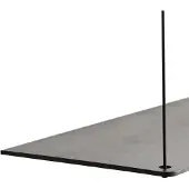 Woud Stedge Add-on plank 80 cm Zwartgeschilderd eikenhout