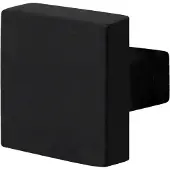 GPF bouwbeslag Zwart Vierkante knop 60x60x16mm tbv VH-schilden vast incl. wisselstift zwart