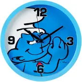 Leisure De smurfen wandklok potige smurf(+/- 27cm), merk : .