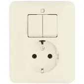 ABB Busch-Jaeger SI Gecombineerde Schakelaar Stopcontact Crème - 2CKA001611A0011