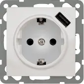 PEHA by Honeywell 317991 Wandcontactdoos met USB Inzetstuk Wit