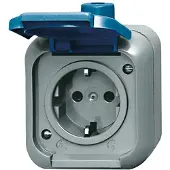ABB 2CKA002083A0368 Geaard stopcontact IP44 Blauw, Gentiaan-blauw (RAL 5010)