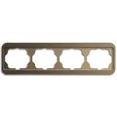 Busch-Jaeger BJ alpha nea frame 1724-21, 4-voudig, brons, horizontaal
