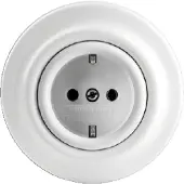 Busch-Jaeger BUSCH JAEGER 2011-0-6139 - CEE 7/3 - 2P+E - Wit - Porselein - 250 V - 16 A