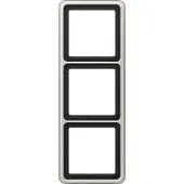 JUNG inbouwdoos, 3-voudig, aluminium geanodiseerd, CD 583 PT, platina, 1 stuk.