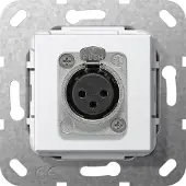 Gira D Serie XLR Basis Socket Puur Wit - 566703