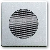 Busch-Jaeger BJ enkele afdekking voor inbouwbox 8253-83, luidsprekerinbouw, aluminiumzilver