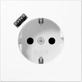 Albrecht Jung GmbH & Co. KG Stopcontacten, Stopcontact SCHUKO LS1520-18AWW met USB type A