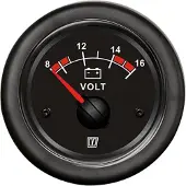 VETUS Voltmeter 10-16v Zwart 52 mm