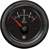 VETUS Oil Pressure Gauge 12-24v Zilver 52 mm