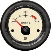 VETUS Sanitary Water Level Indicator 12-24v Zilver 52 mm