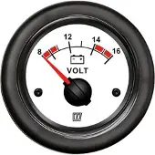 VETUS Voltmeter 10-16v Zilver 52 mm