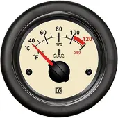 VETUS TEMPN beige Temperatuurmeter 12/24V Ø 52mm