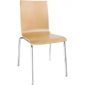 Bolero stoel met vierkante rug beuken - 4 stuks