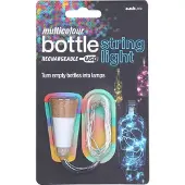 SUCK UK flesverlichting draad led usb 7 x 2,4 cm kurk wit/bruin