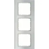 Berker BER B3 frame 10133904, drievoudig, aluminium/polarwit