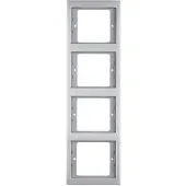 Hager BER K5 frame 13437004, roestvrij staal, 4-voudig, verticaal