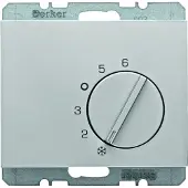 Hager Berker kamerthermostaat met omschakelcontact K5 aluminium - 20267103