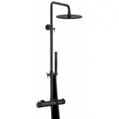 Plieger Roma opbouw regendouche 25cm geborsteld zwart chroom