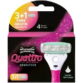 Wilkinson 10x Woman Scheermesjes Quattro Sensitive 4 Stuks