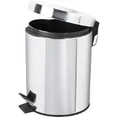 Differnz Pedaalemmer Chroom †“ Prullenbak Badkamer †“ Afvalbakje †“ 5 liter