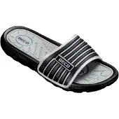 Beco badslippers zwart/grijs heren