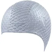 Beco badmuts bubbeltjes siliconen unisex zilver onze size