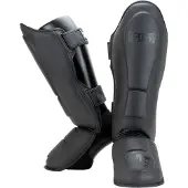 Super Pro Combat Gear Lederen Scheenbeschermer - Grijs - S