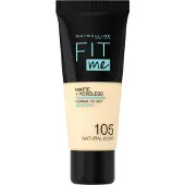 Maybelline 2x Fit Me Matte + Poreless Foundation 105 Natural Ivory