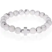 Memphis kralen armband Howliet Zilver Kruis