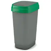 Kis Afvalscheidingsbak Dual Swing - Kunststof - Groen - 30.5x42x60cm - 50l