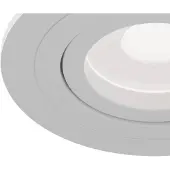 Maytoni Inbouwspot Atom, GU10, wit, ronde frame