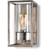 MORETTI Wandlamp buiten Cubic³, dimbaar, alu / grijs / zink, Messing, Antiek, Wandlamp buiten