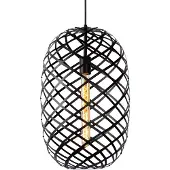 Lucide WOLFRAM - Hanglamp - Ø 32 cm - 1xE27 - Zwart