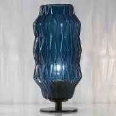 Selene Tafellamp Origami, blauw, Woon-/ Eetkamer, Glas, Design, tafellamp