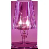 Kartell Design tafellamp Take, paars / roze / rose, Woon-/ Eetkamer, Kunststof, Design, tafellamp