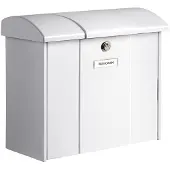 Burg wachter Wandbrievenbus Olymp 916 - Staal - Wit - 38x34x19,3cm