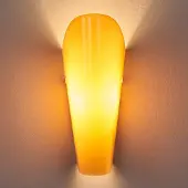 Selene Wandlamp Bloom, dimbaar, crème / amber, Hal, Glas, Modern, wandlamp
