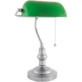 Clayre & Eef Bureaulamp VERDA, groen, Werkkamer / Kantoor, Glas, bureaulamp