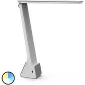 MAUL LED-bureaulamp MAULrubia, dimbaar, alu / grijs / zink, Werkkamer / Kantoor, Aluminium, Modern, LED bureaulamp