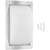 LCD Wandlamp buiten met bewegingssensor Ivett, alu / grijs / zink, Aluminium, Modern