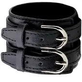 LGT JWLS Zwarte leren armband gesp sluiting