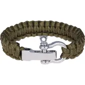 LGT JWLS Paracord armband Legergroen met Zilver
