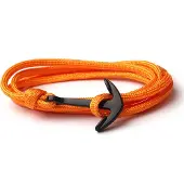 LGT JWLS Anker armband Neon Oranje polyester koord