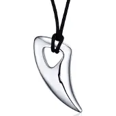 LGT JWLS Tand kettinghanger Zilver met Touw ketting