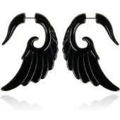 LGT JWLS Tribal bone oorbellen Black Wing